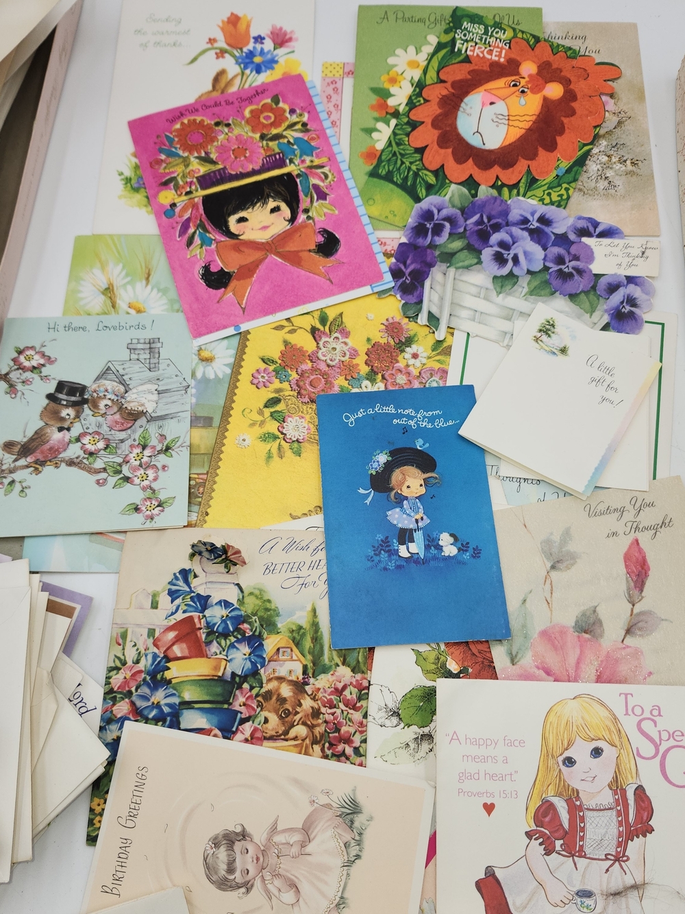 HUGE 6 lb. Vintage Greeting Card lot Kitsch Nature Hallmark